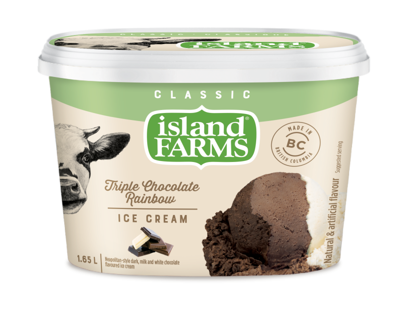Island Farms Classic Triple Chocolate Rainbow Ice Cream