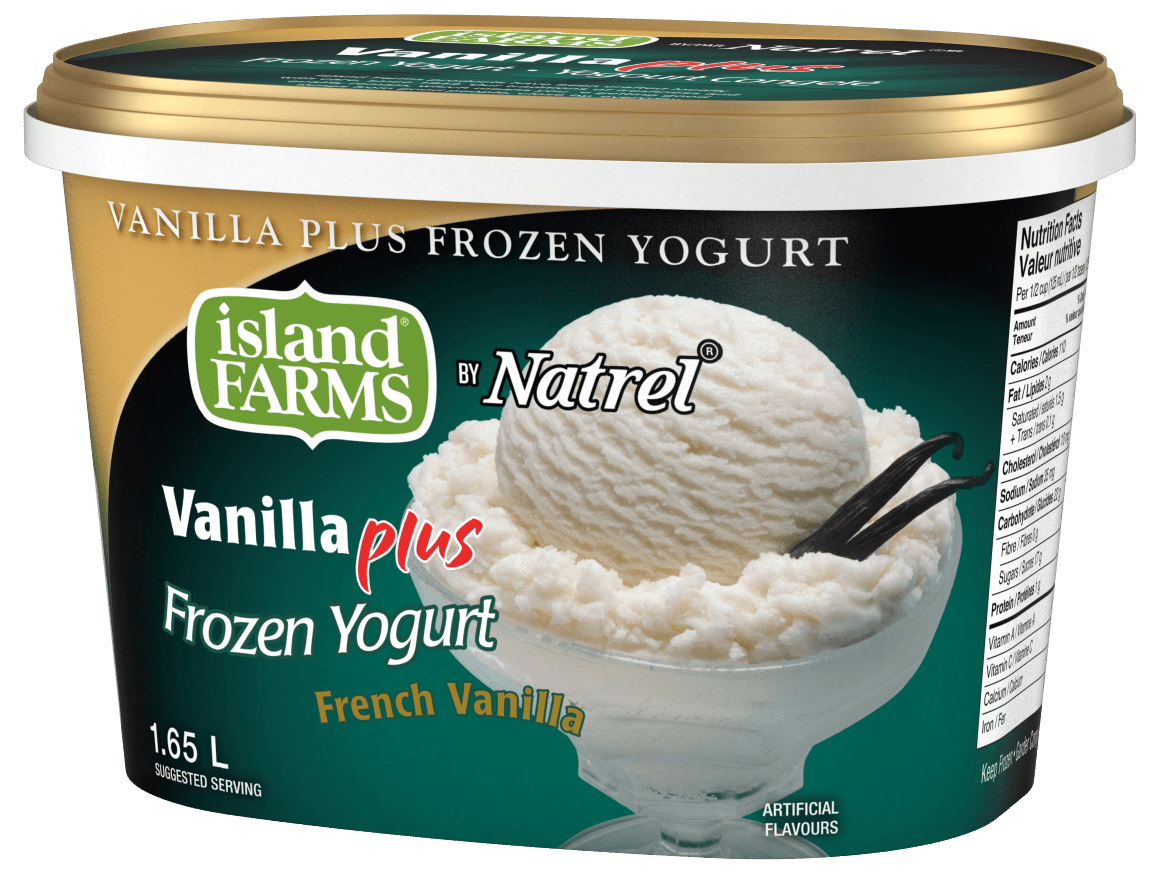 Vanilla Plus French Vanilla Frozen Yogurt | Island Farms