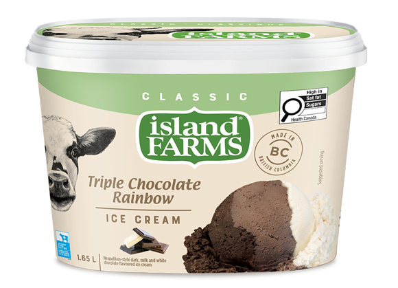 Island Farms Classic Triple Chocolate Rainbow Ice Cream