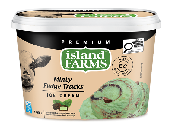 Island Farms Minty Fudge Tracks Ice Cream