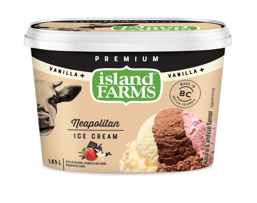 Island Farms Vanilla Plus Neapolitan Ice Cream